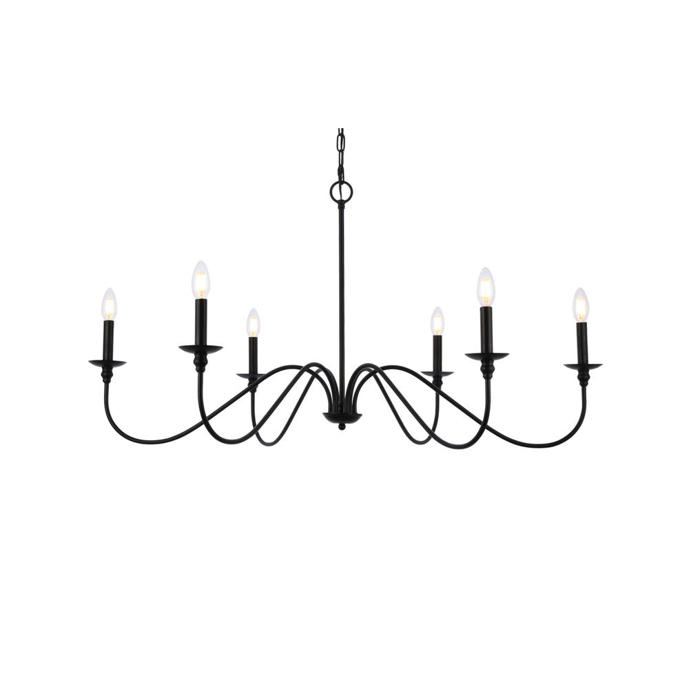 Rohan 42 inch chandelier in matte black. Picture 2