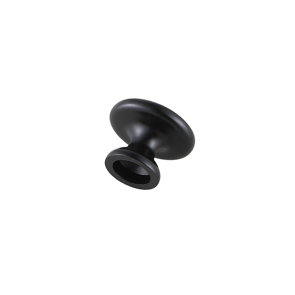 Kadea 1.2" Diameter Matte Black Mushroom Knob Multipack (Set of 10). Picture 4