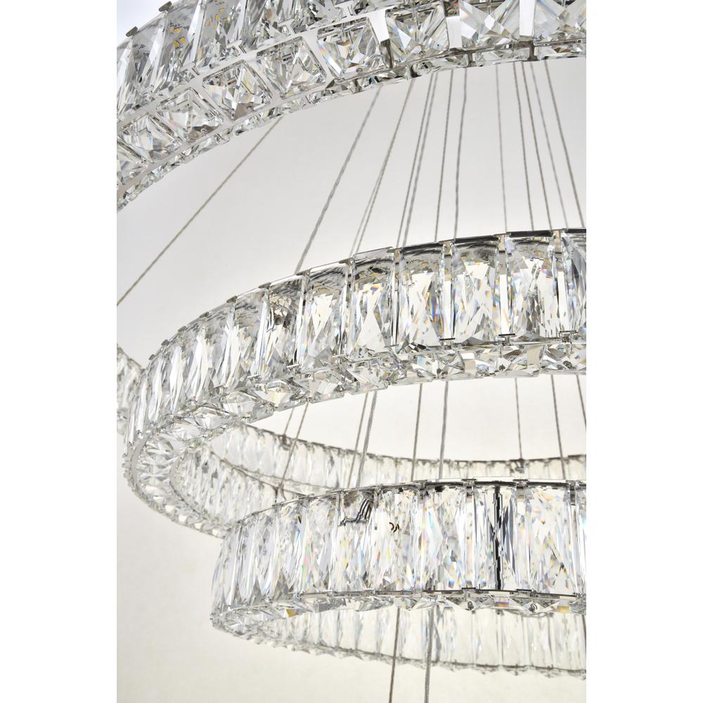 Monroe Integrated LED chip light Chrome Chandelier Clear Royal Cut Crystal. Picture 3
