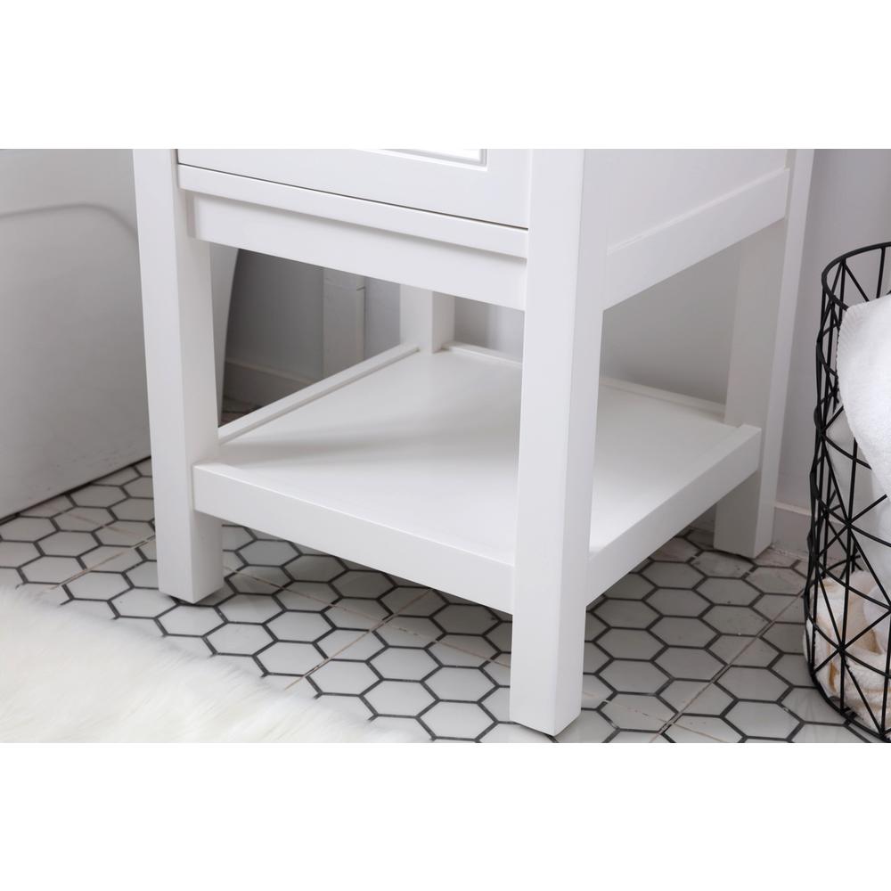 19 in. Single bathroom vanity set in White. Picture 5
