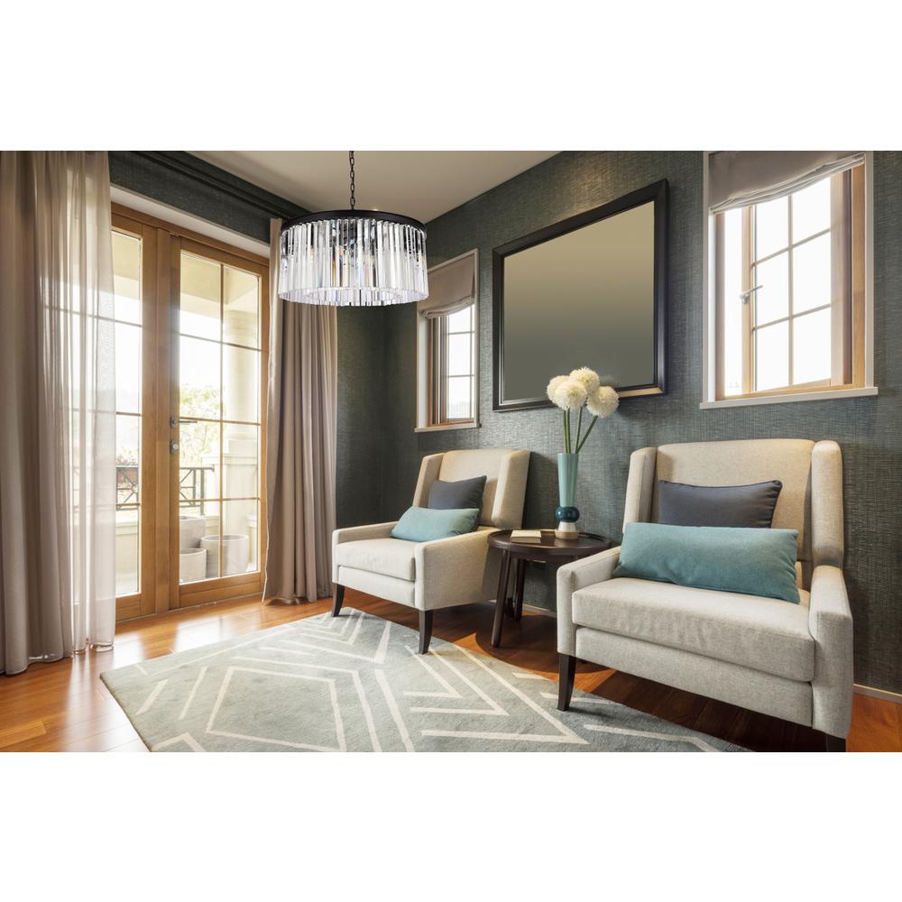 Sydney 8 light Matte Black Chandelier Clear Royal Cut Crystal. Picture 7