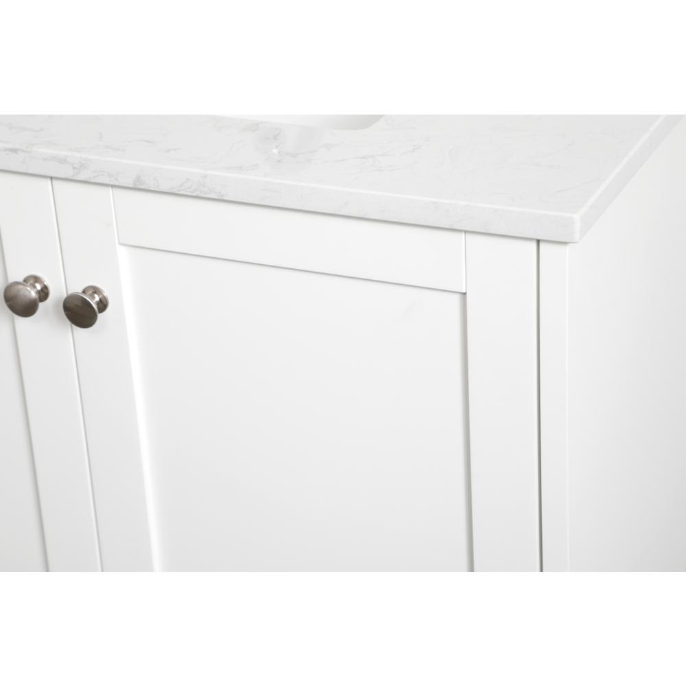 30 inch Single Bathroom Vanity in White. Picture 11