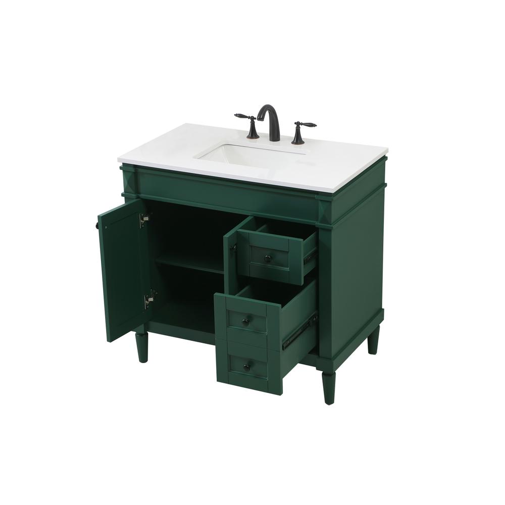 36 inch Single bathroom vanity in green. Picture 9