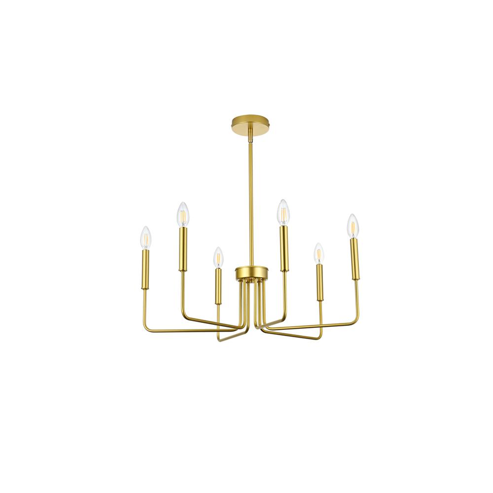 Willa 26 inch Pendant Light in Brass. Picture 6