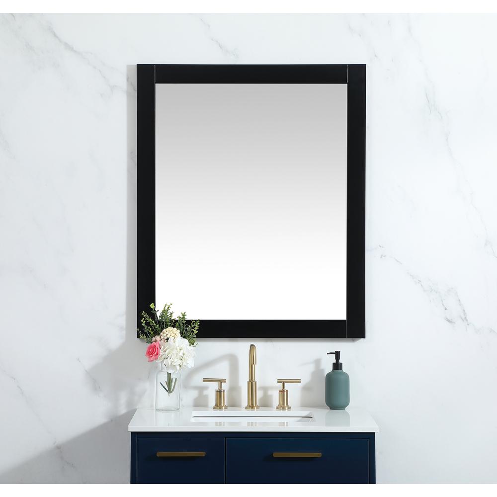 Aqua vanity mirror 30x36 inch in black. Picture 9