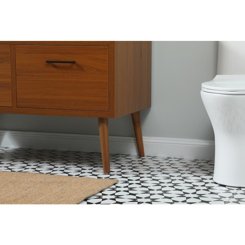 42 inch Single bathroom vanity in teak with backsplash. Picture 6