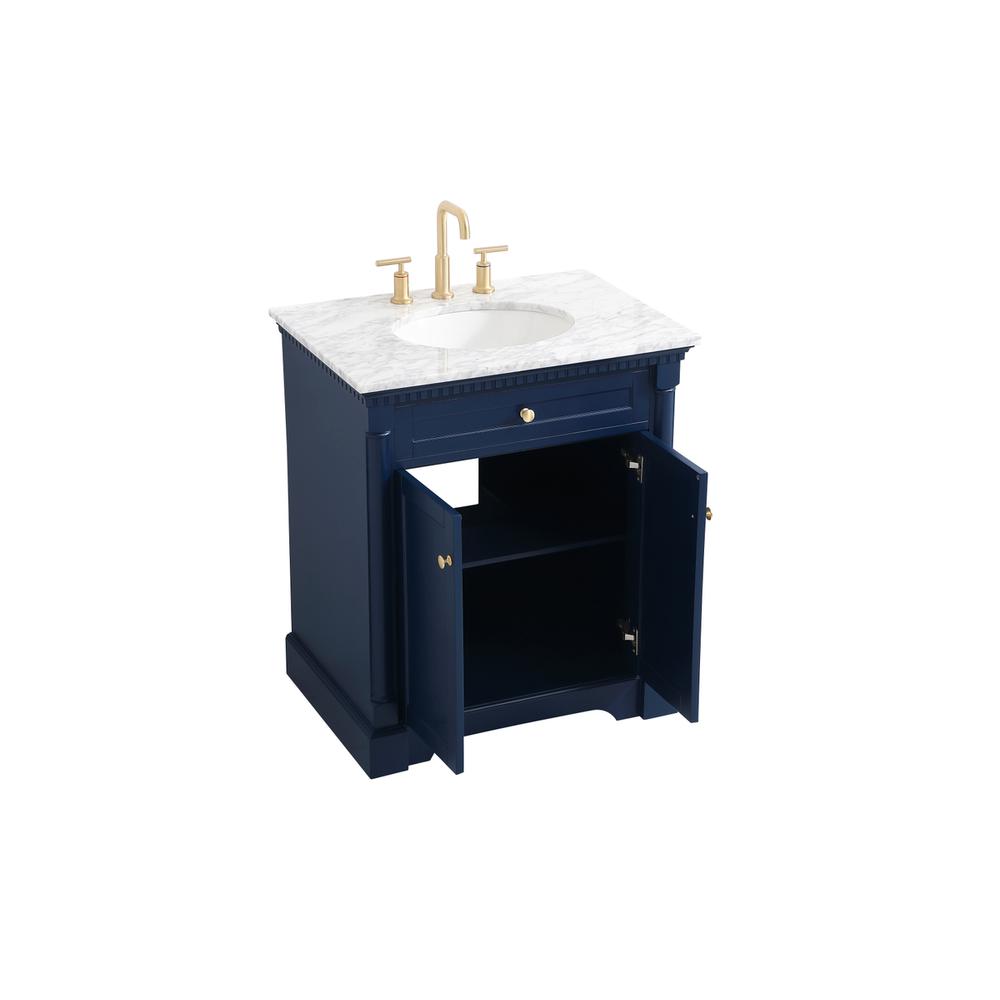 30 inch Single bathroom vanity in  Blue. Picture 9