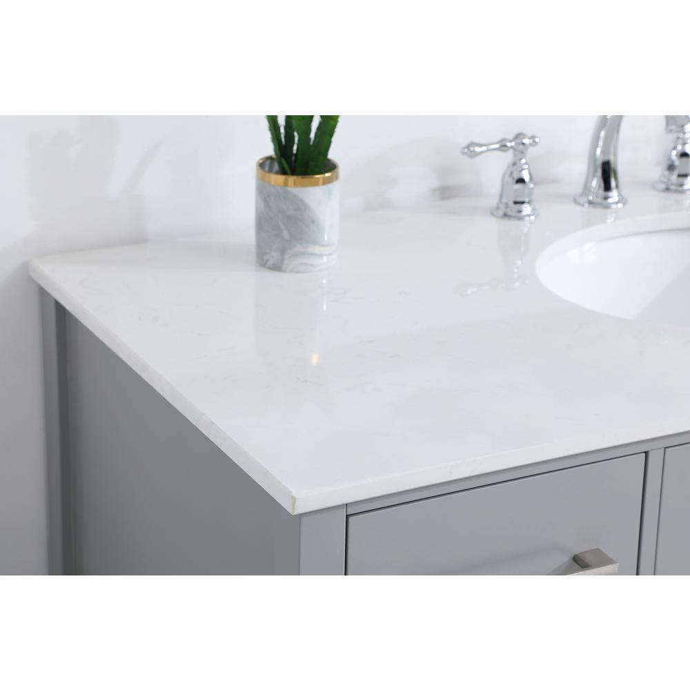 48 inch Single Bathroom Vanity in Gray with Backsplash. Picture 5