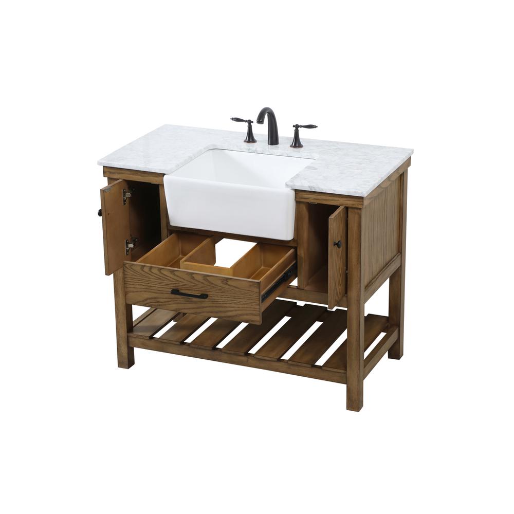 42 inch Single bathroom vanity in driftwood. Picture 9