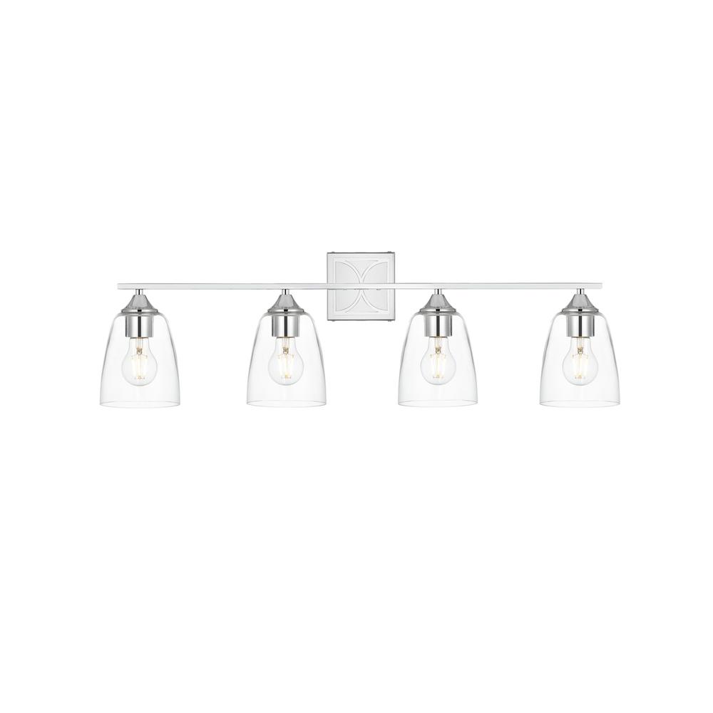 Harris 4 light Chrome and Clear Bath Sconce. Picture 1
