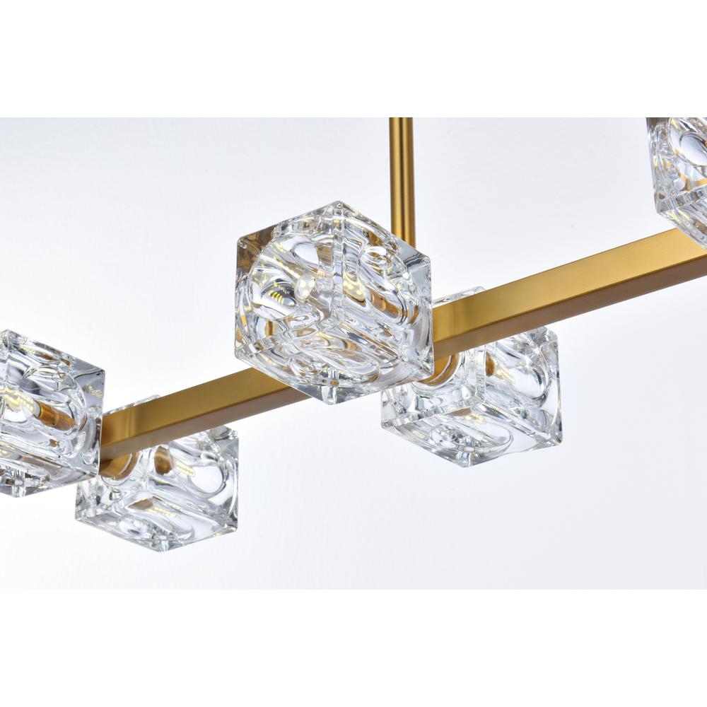 Lyra 30 inch Pendant Light in Satin Gold. Picture 3