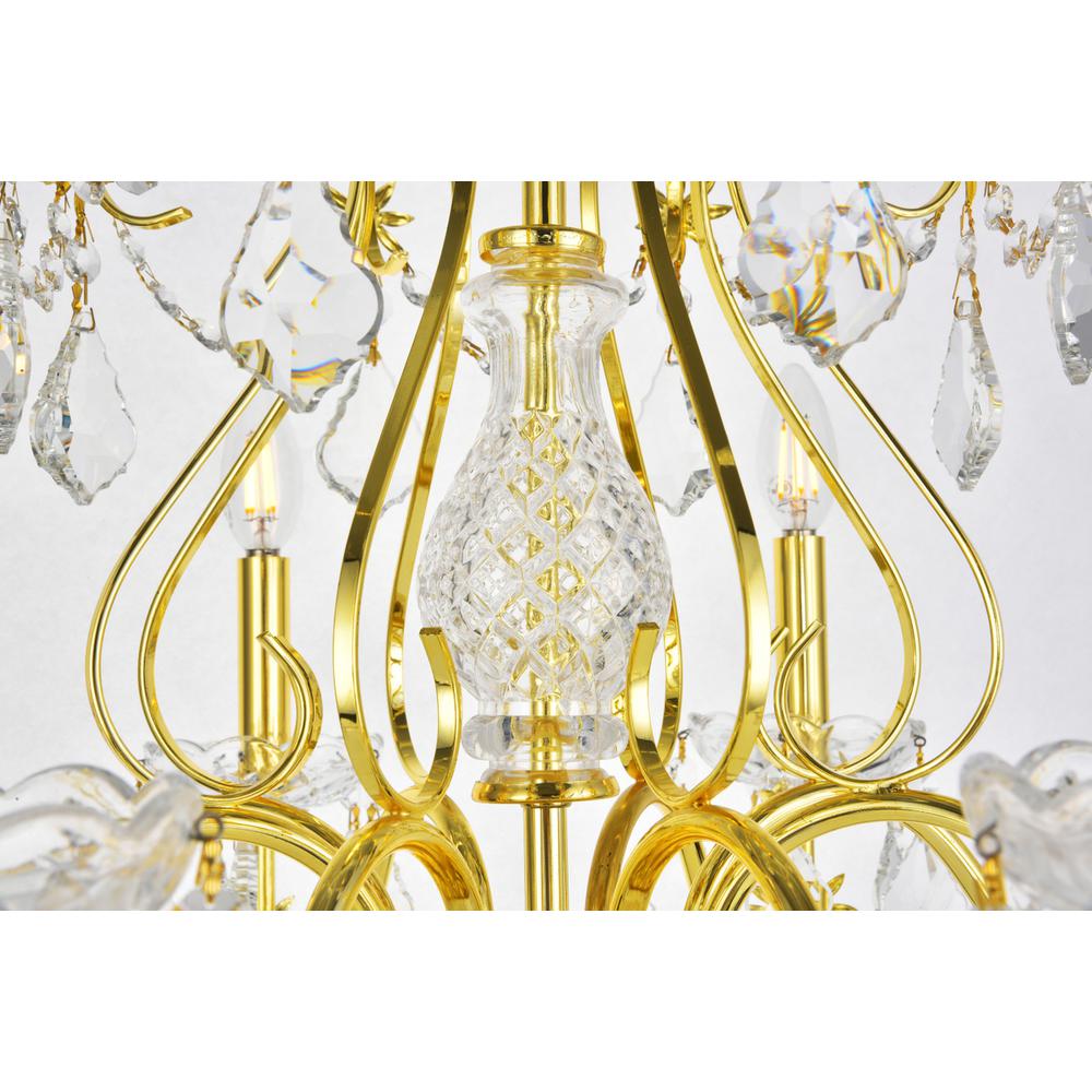 St. Francis 8 light Gold Chandelier Clear Royal Cut Crystal. Picture 4