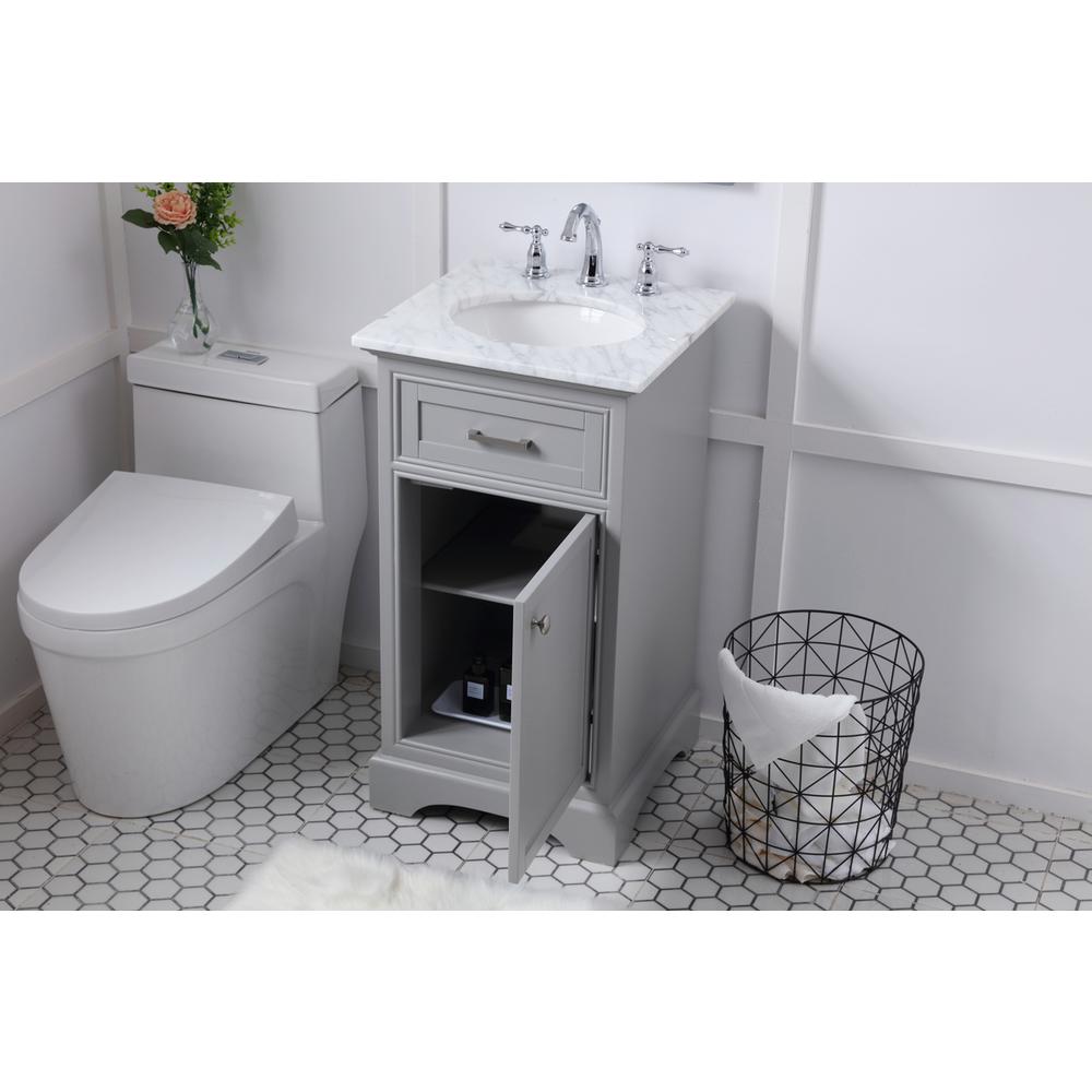 19 in. Single Bathroom Vanity set in light grey. Picture 3