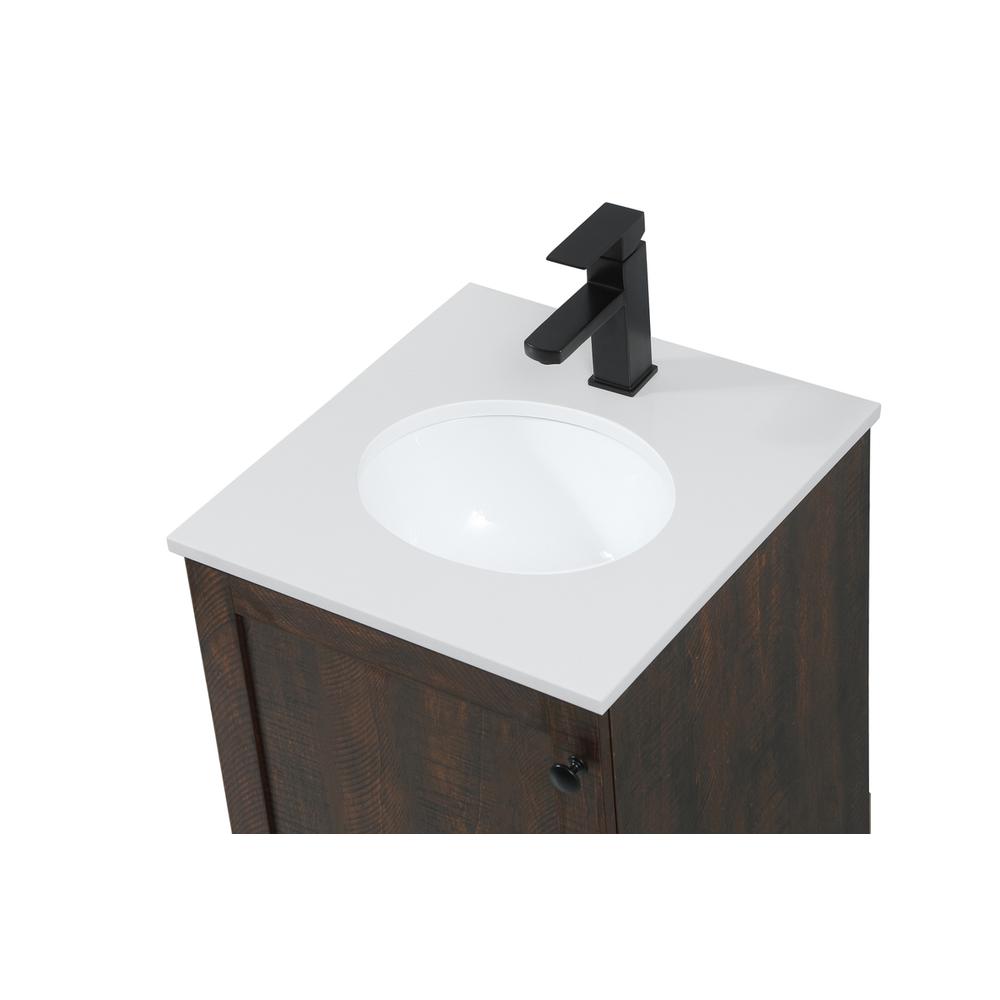 18 inch Single bathroom vanity in expresso. Picture 10