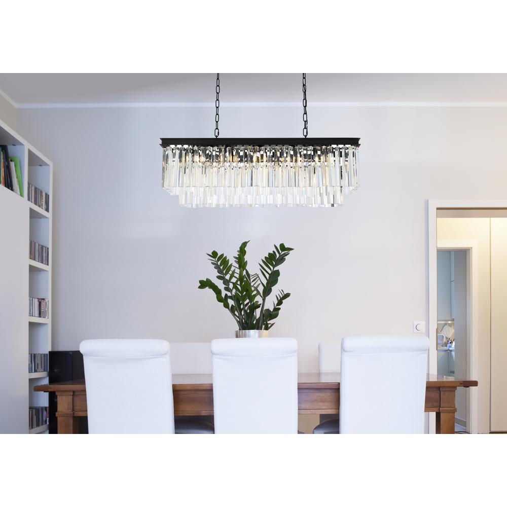 Sydney 12 light Matte Black Chandelier Clear Royal Cut Crystal. Picture 8