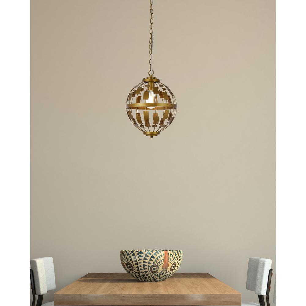 Levante 1 light pendant in brass. Picture 7