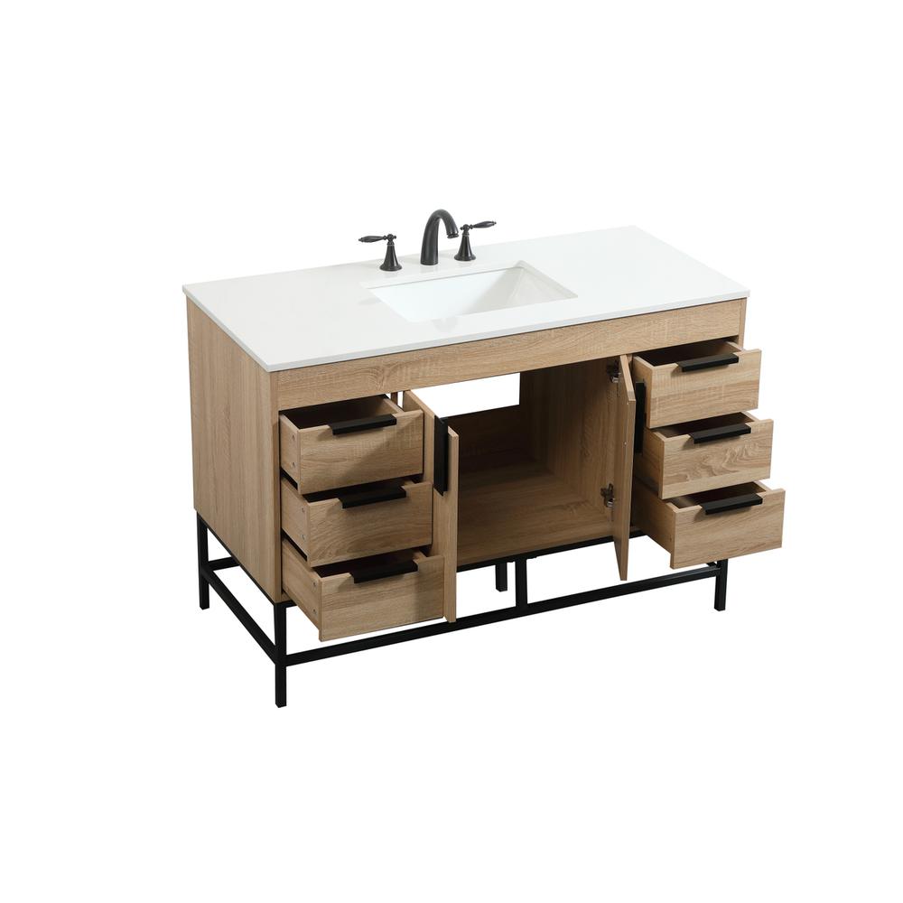 48 inch Single bathroom vanity in mango wood. Picture 9