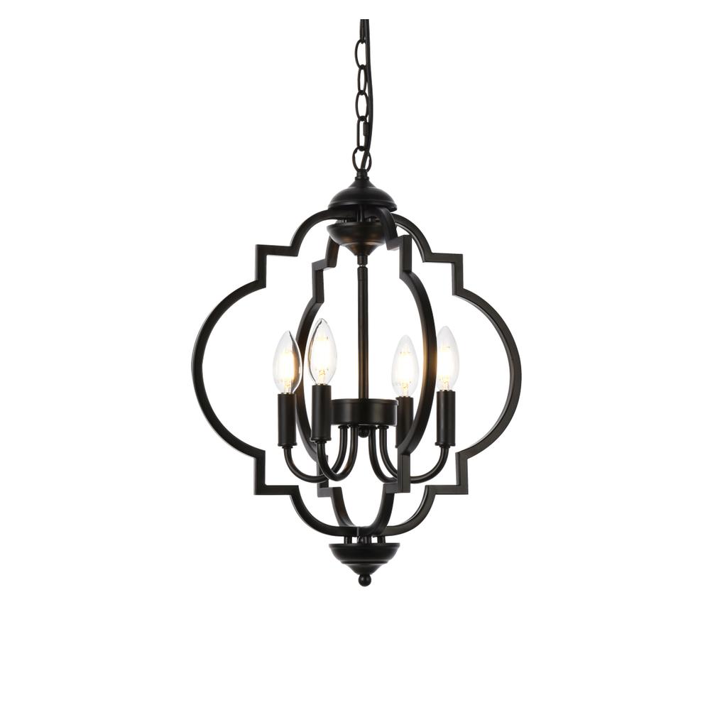 Sandara 4 lights pendant in black. Picture 2