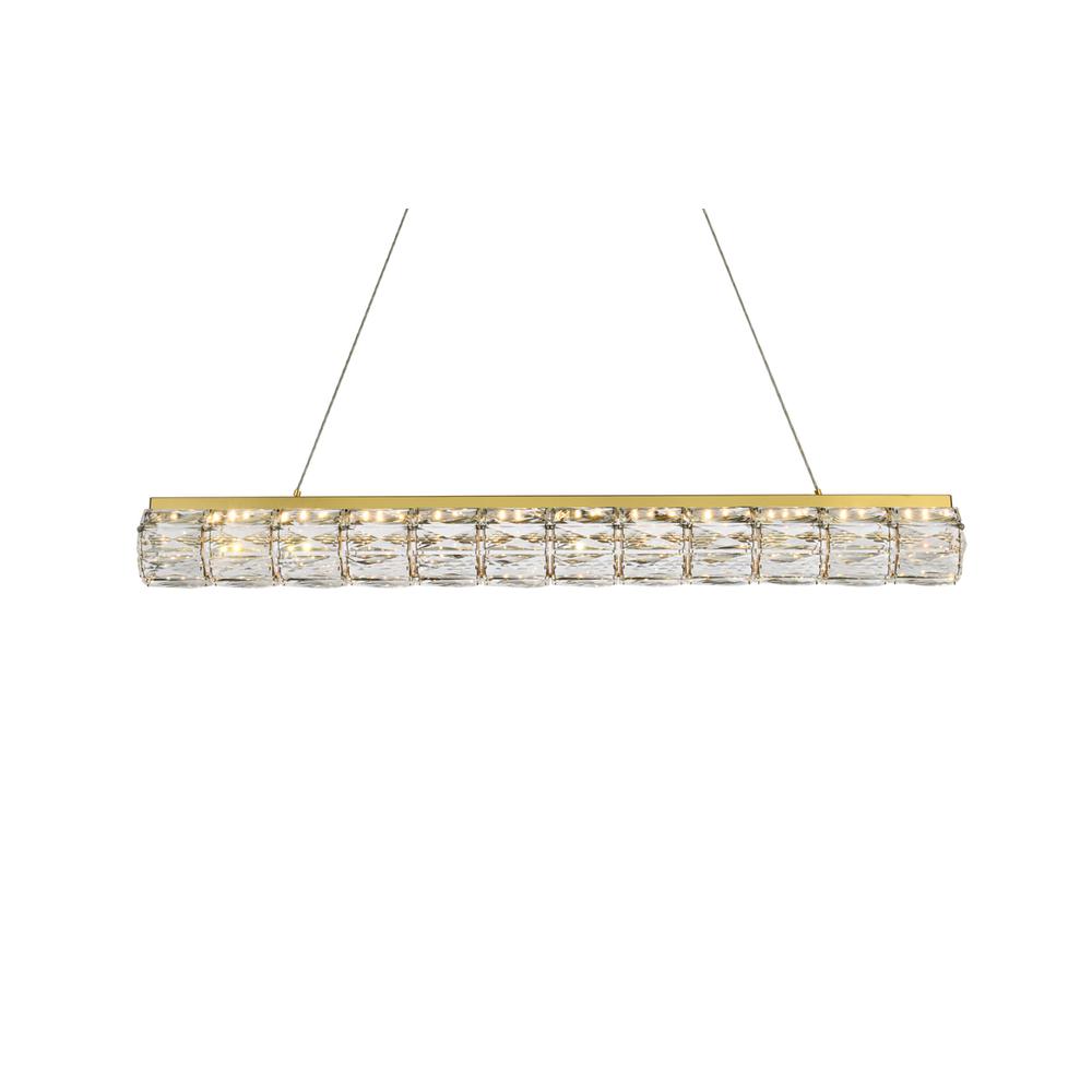 Valetta 36 inch LED linear pendant in gold. Picture 2