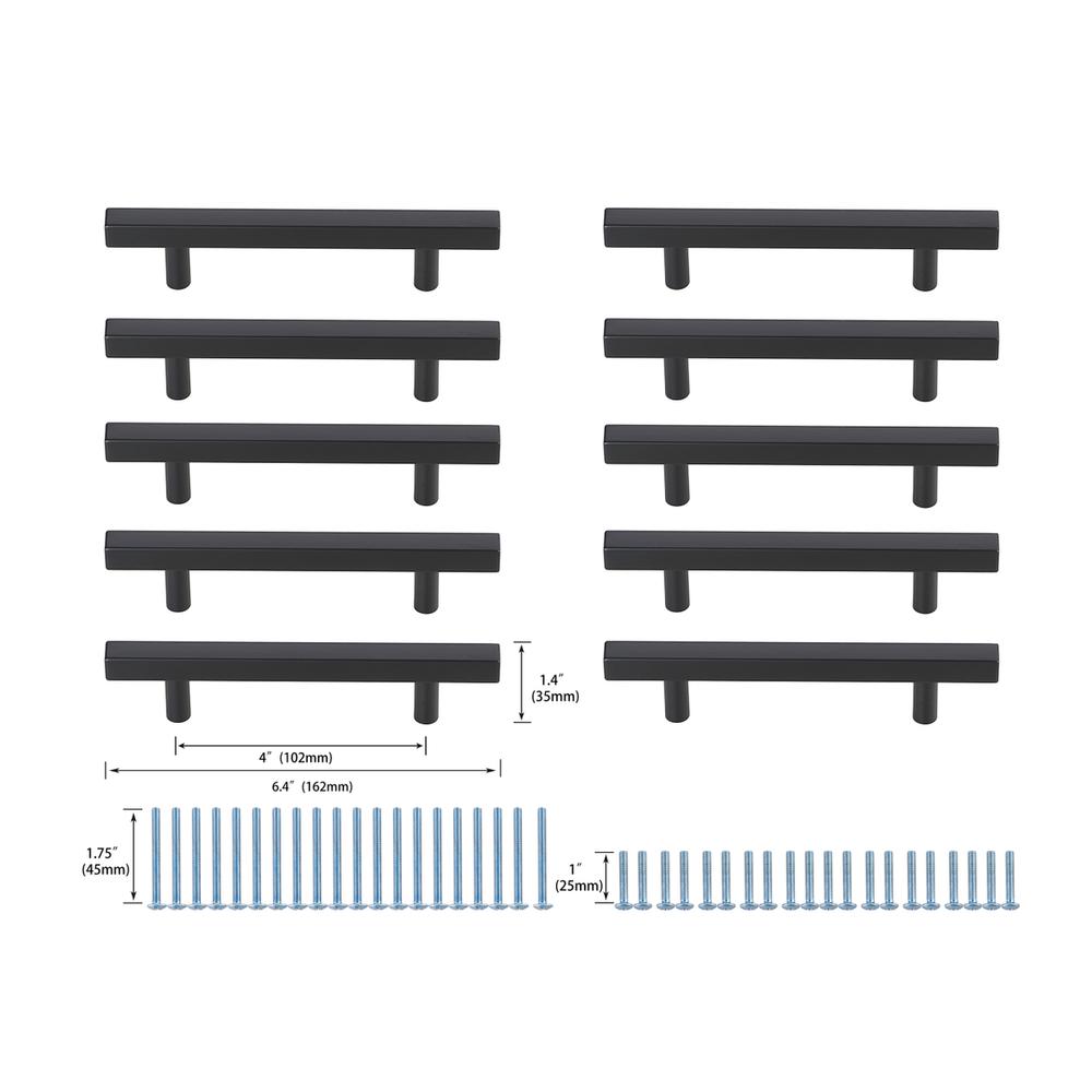 Dior 4" Center to Center Matte Black Bar Pull Multipack (set of 10). Picture 5