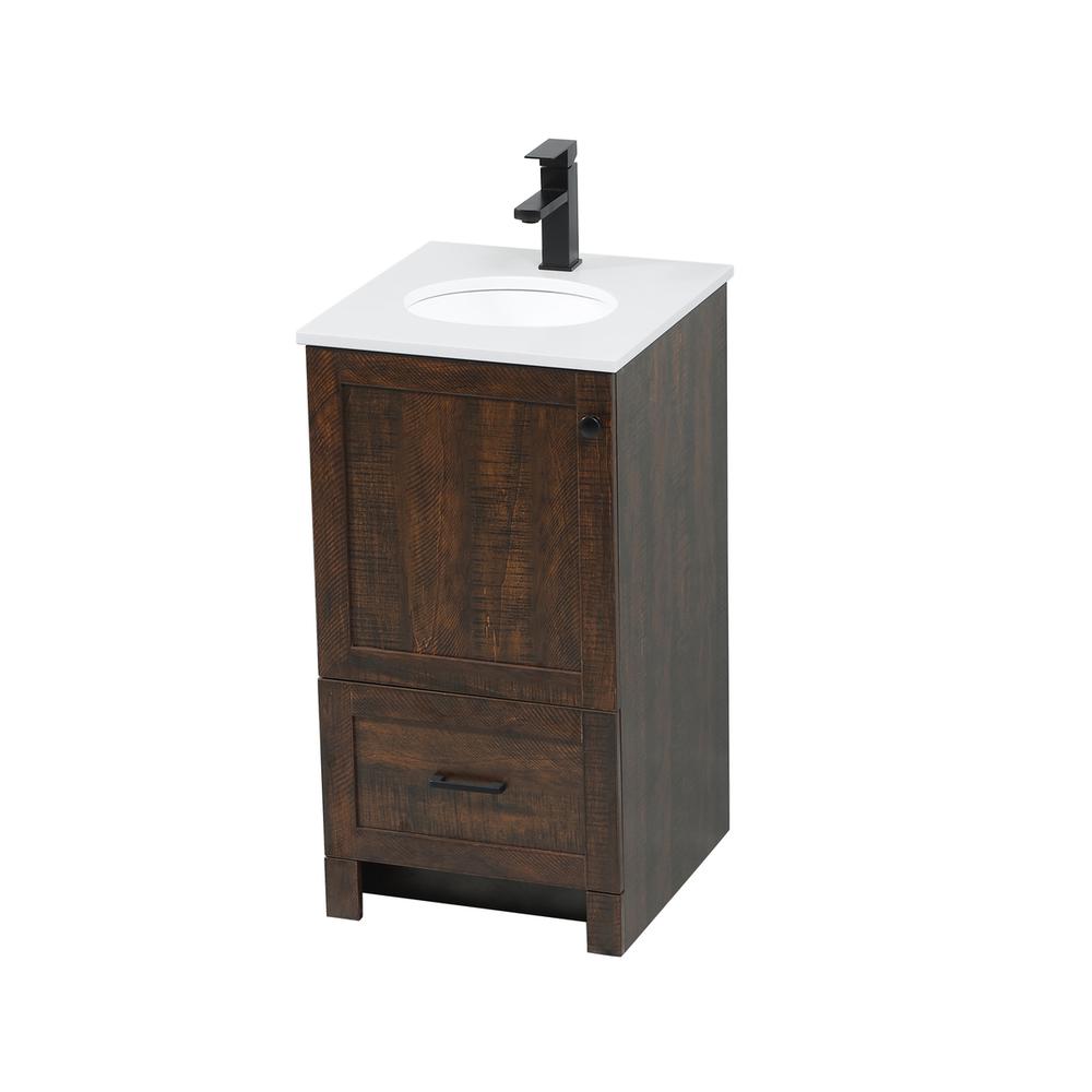 18 inch Single bathroom vanity in expresso. Picture 8
