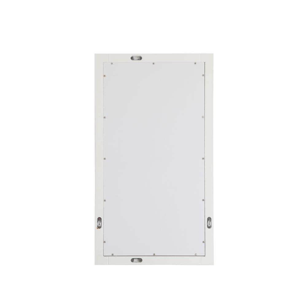 Aqua rectangle vanity mirror 18 inch in White. Picture 8