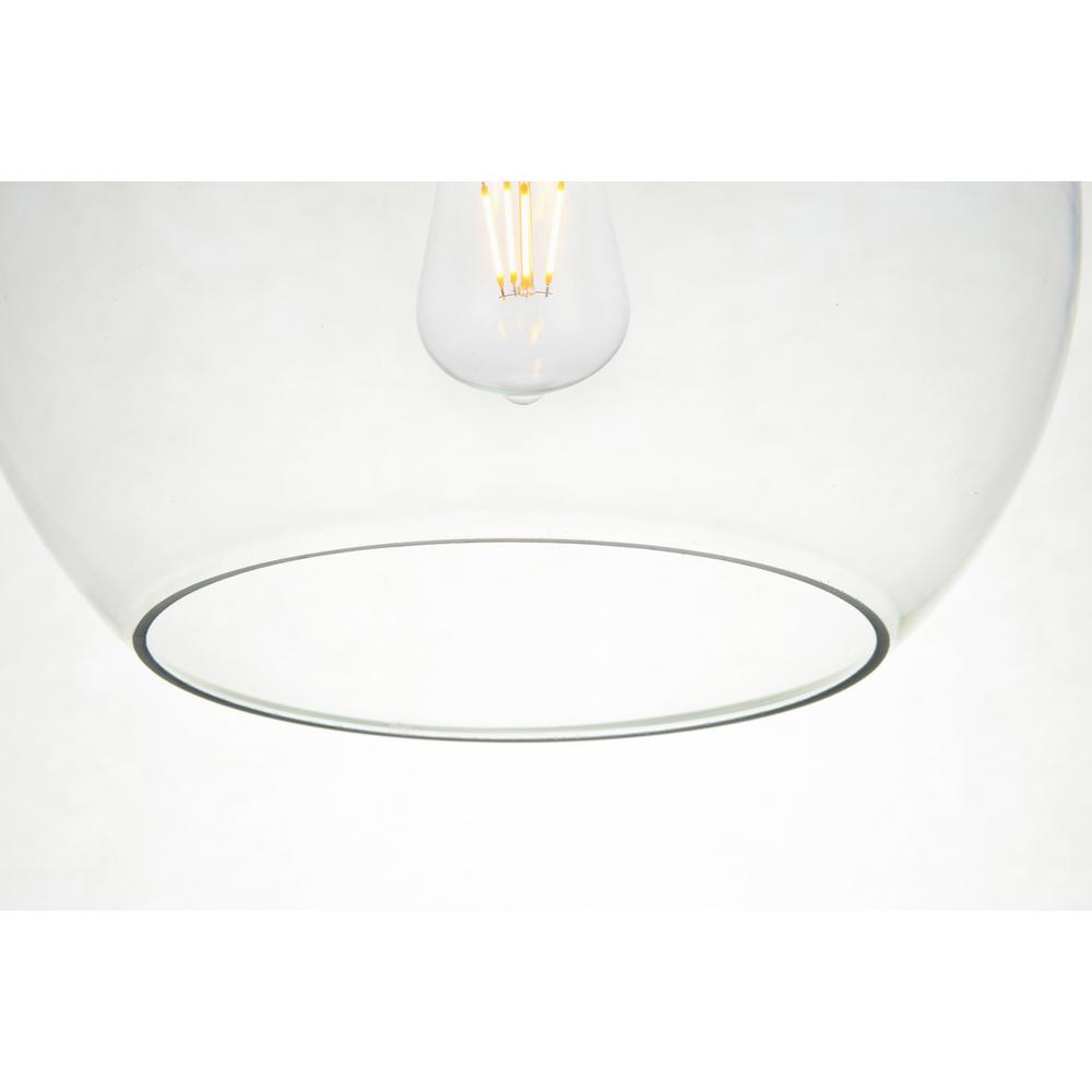 Baxter 3 Lights Chrome Pendant With Clear Glass. Picture 5