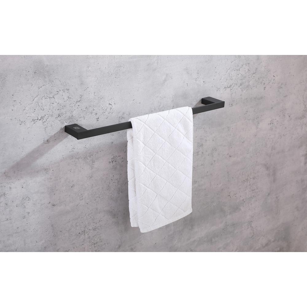 Sofia 4-Piece Bathroom Hardware Set in Matte Black. Picture 3