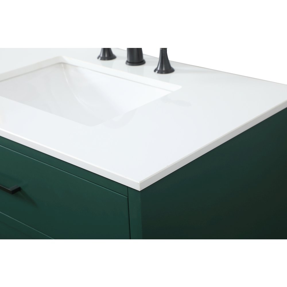 36 Inch Bathroom Vanity In Green. Picture 12