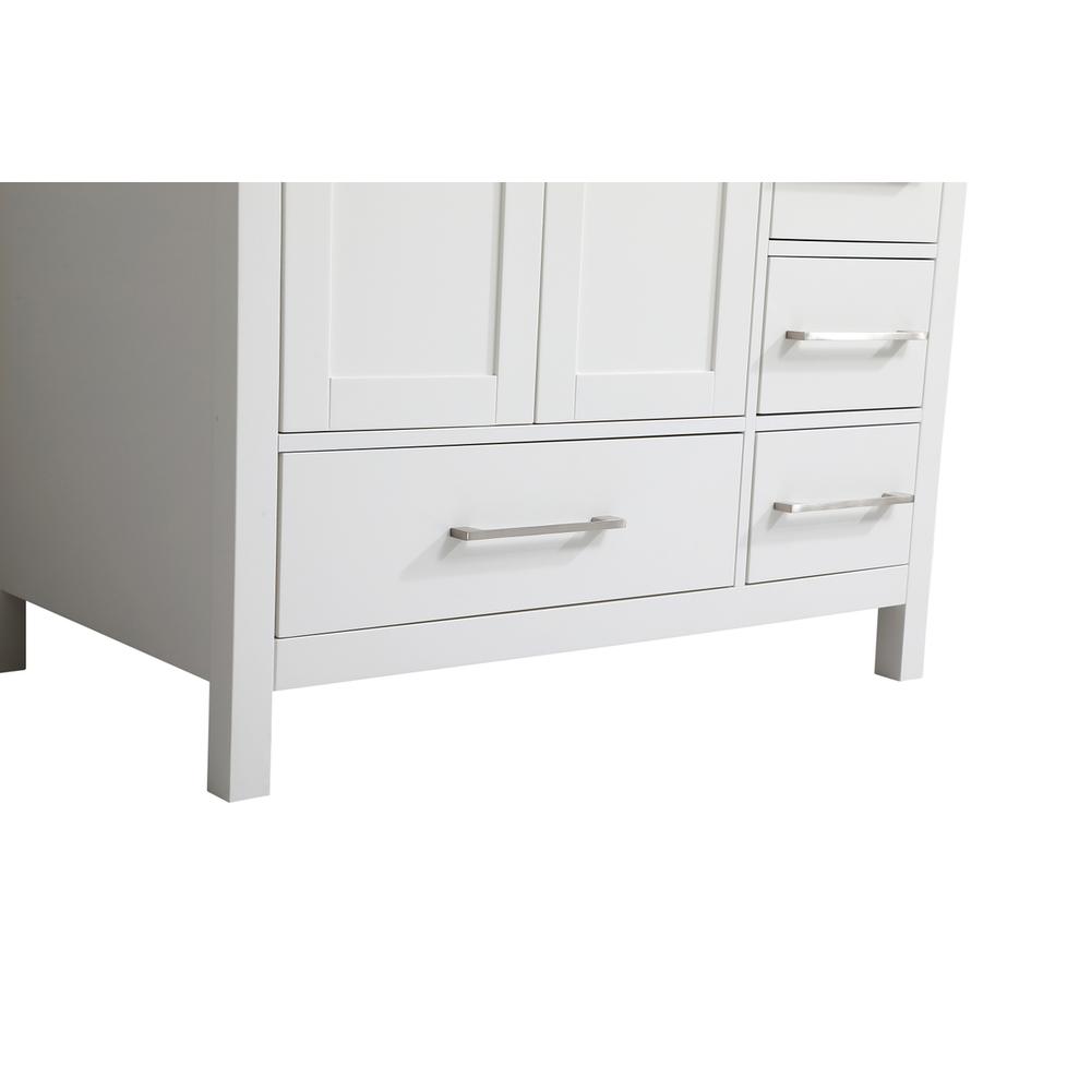 36 inch Single Bathroom Vanity in White with Backsplash. Picture 12