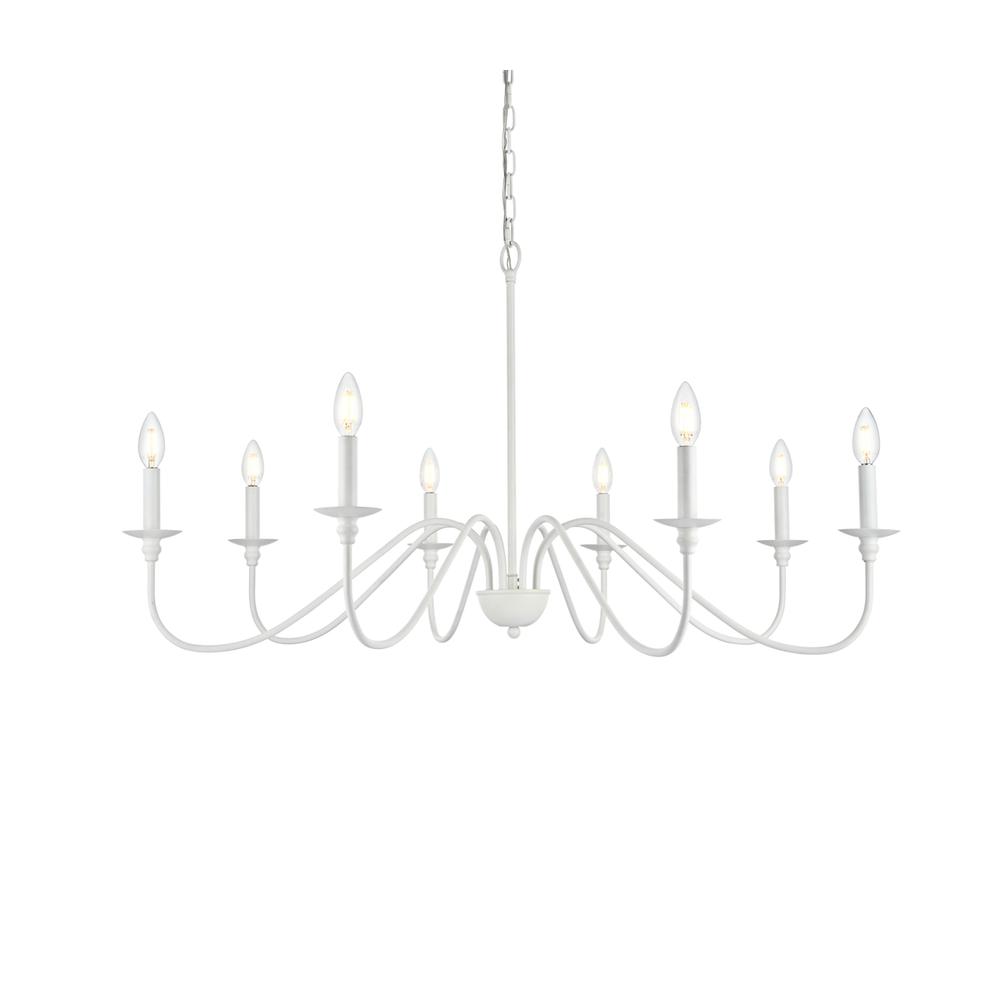 Rohan 42 inch chandelier in White. Picture 2
