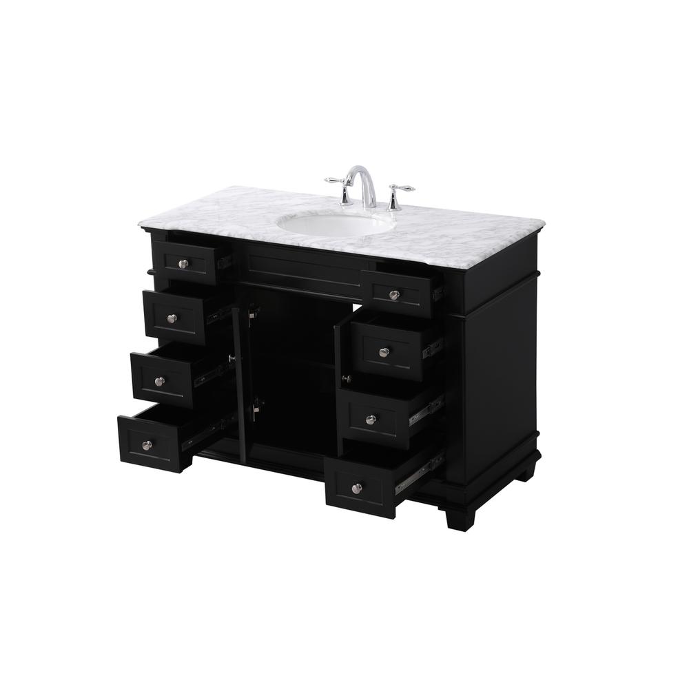 48 inch Single bathroom vanity set in black. Picture 9