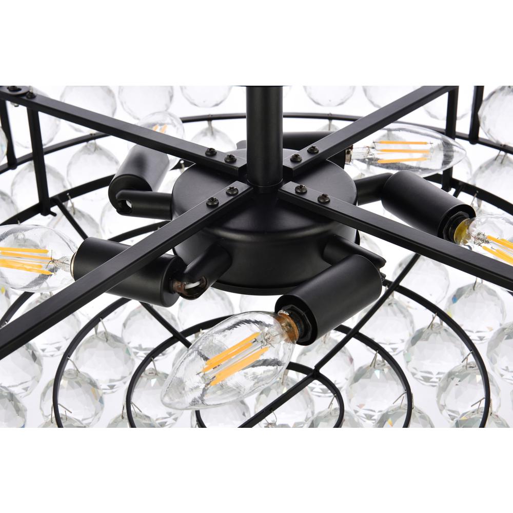 Savannah 20 inch flush mount in black. Picture 5