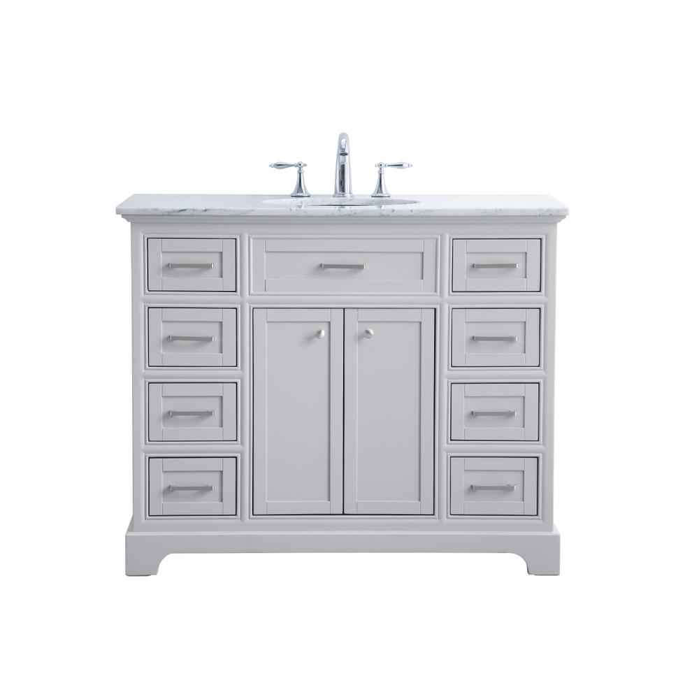 42 in. Single Bathroom Vanity set in light grey. Picture 1