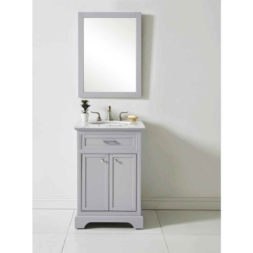24 In. Single Bathroom Vanity Set In Light Grey. Picture 9