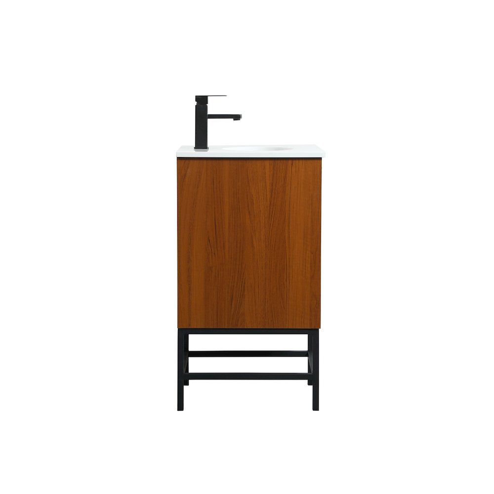 18 Inch Single Bathroom Vanity In Teak. Picture 15