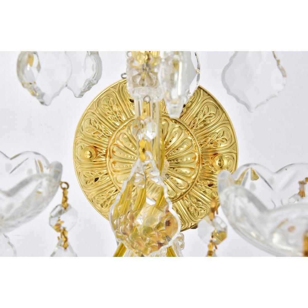 Maria Theresa 3 light Gold Wall Sconce Clear Royal Cut Crystal. Picture 3
