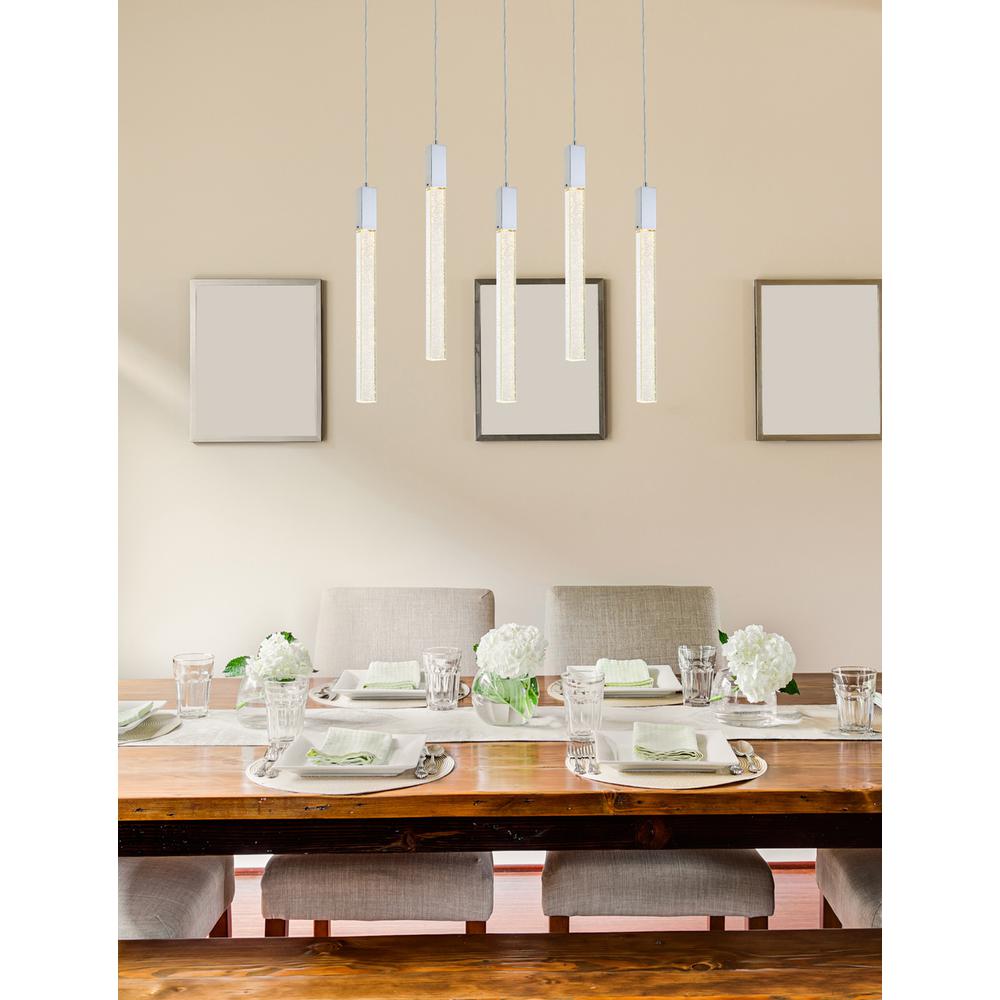 Weston 5 lights pendant in chrome. Picture 8
