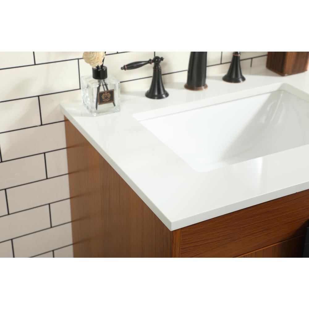 24 inch Single bathroom vanity in teak. Picture 5