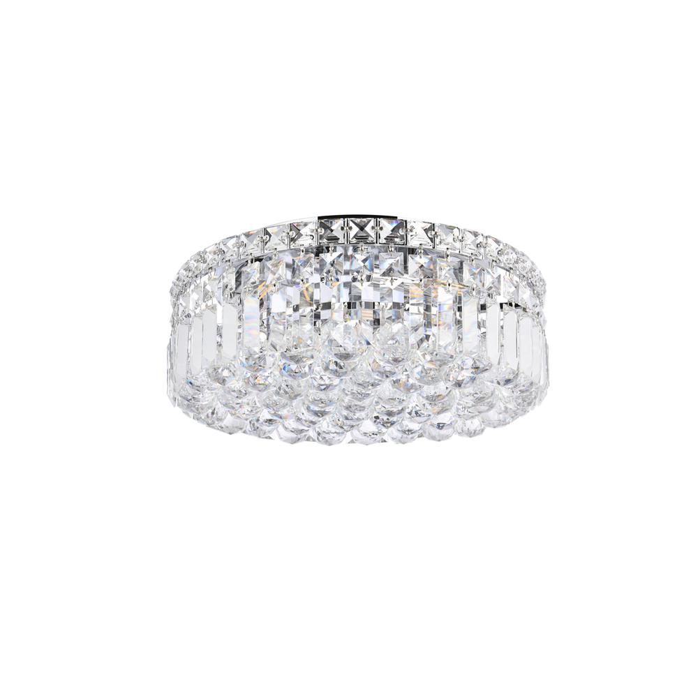 Maxime 5 light Chrome Flush Mount Clear Royal Cut Crystal. Picture 6