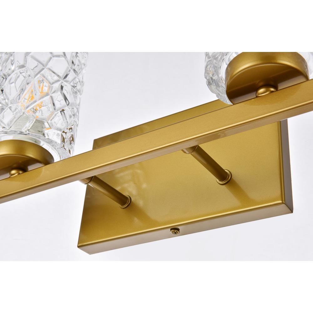 Cassie 4 lights bath sconce in brass with clear shade. Picture 3