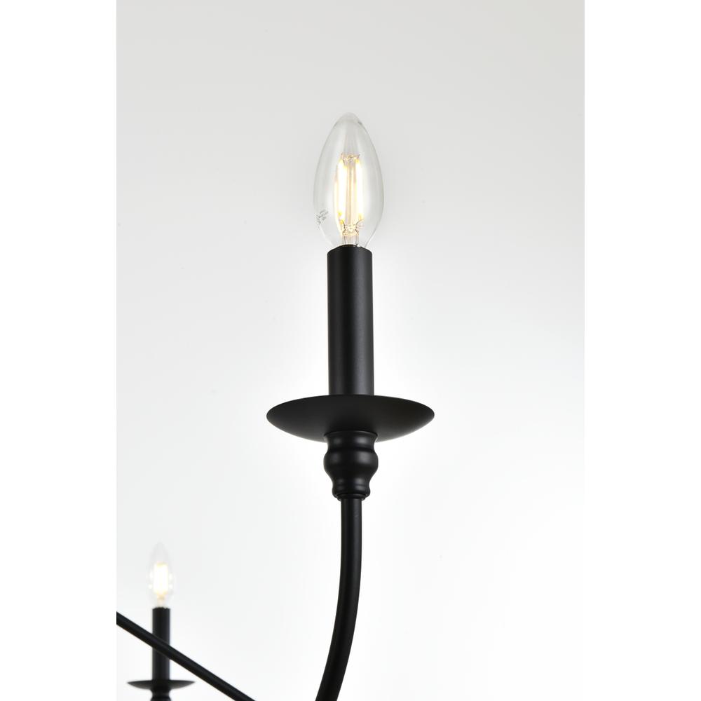 Rohan 60 inch chandelier in Matte Black. Picture 3