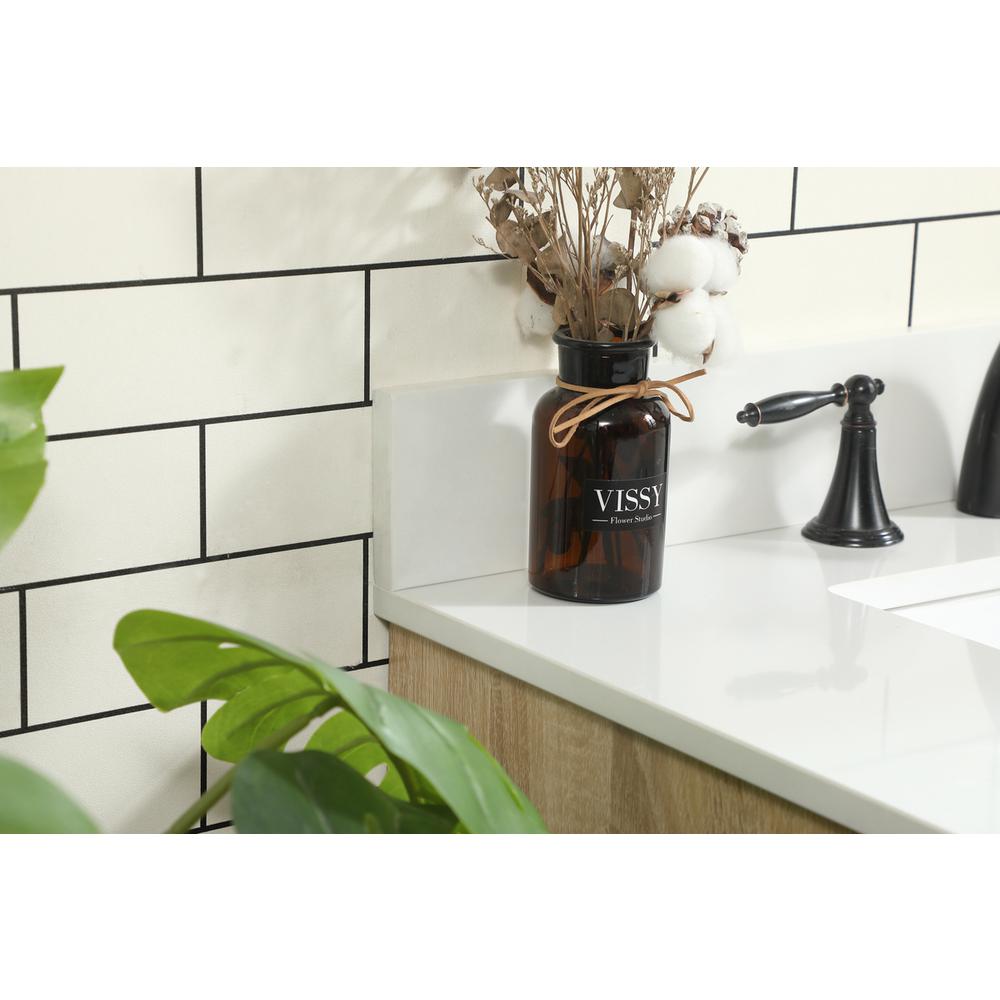 30 inch Single bathroom vanity in mango wood with backsplash. Picture 5