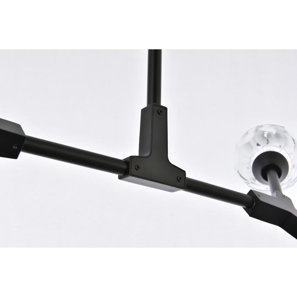 Zayne 4 Light Pendant in Black. Picture 5
