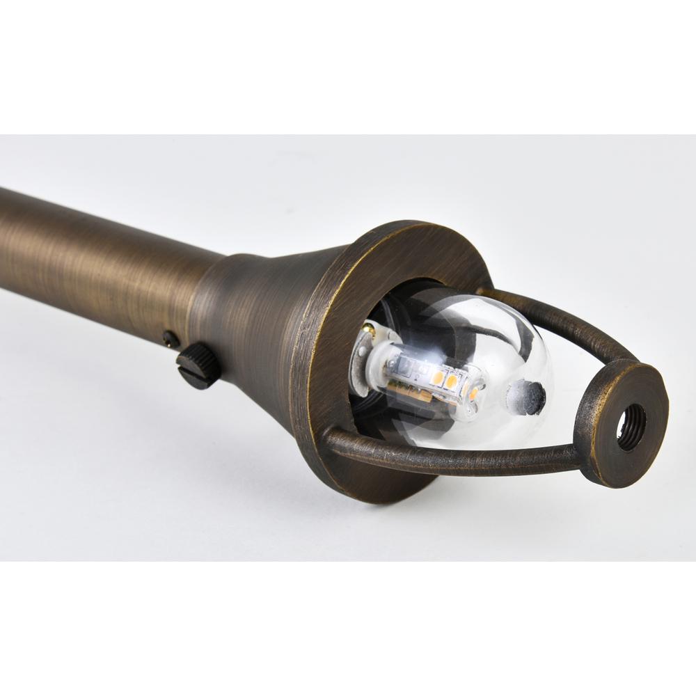 Path Light D9 H24 Antique Brass Includes Stake G4 Halogen 20W. Picture 5