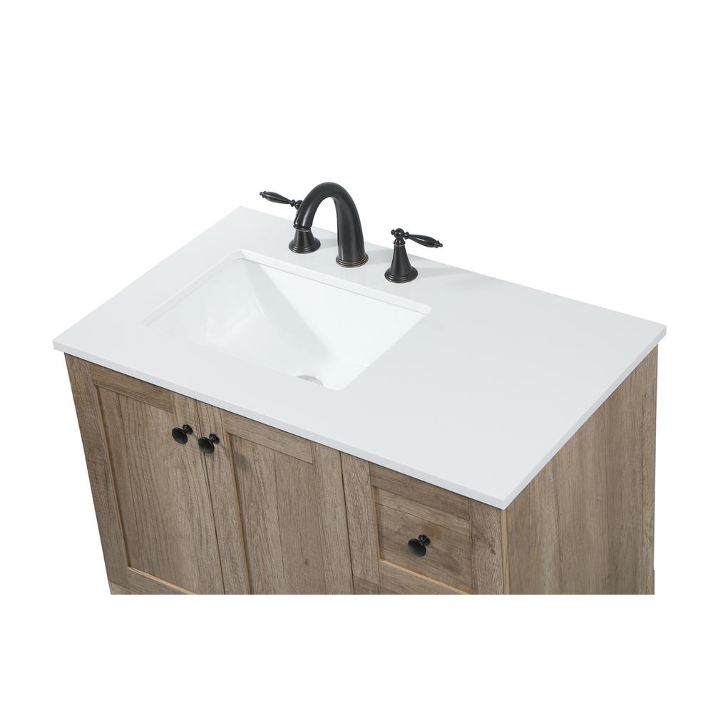 32 inch Single bathroom vanity in natural oak. Picture 10