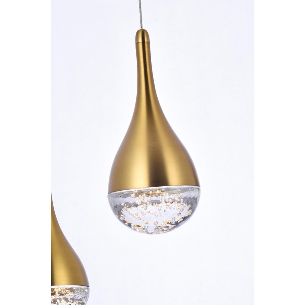 Amherst 24 inch LED pendant in satin gold. Picture 3