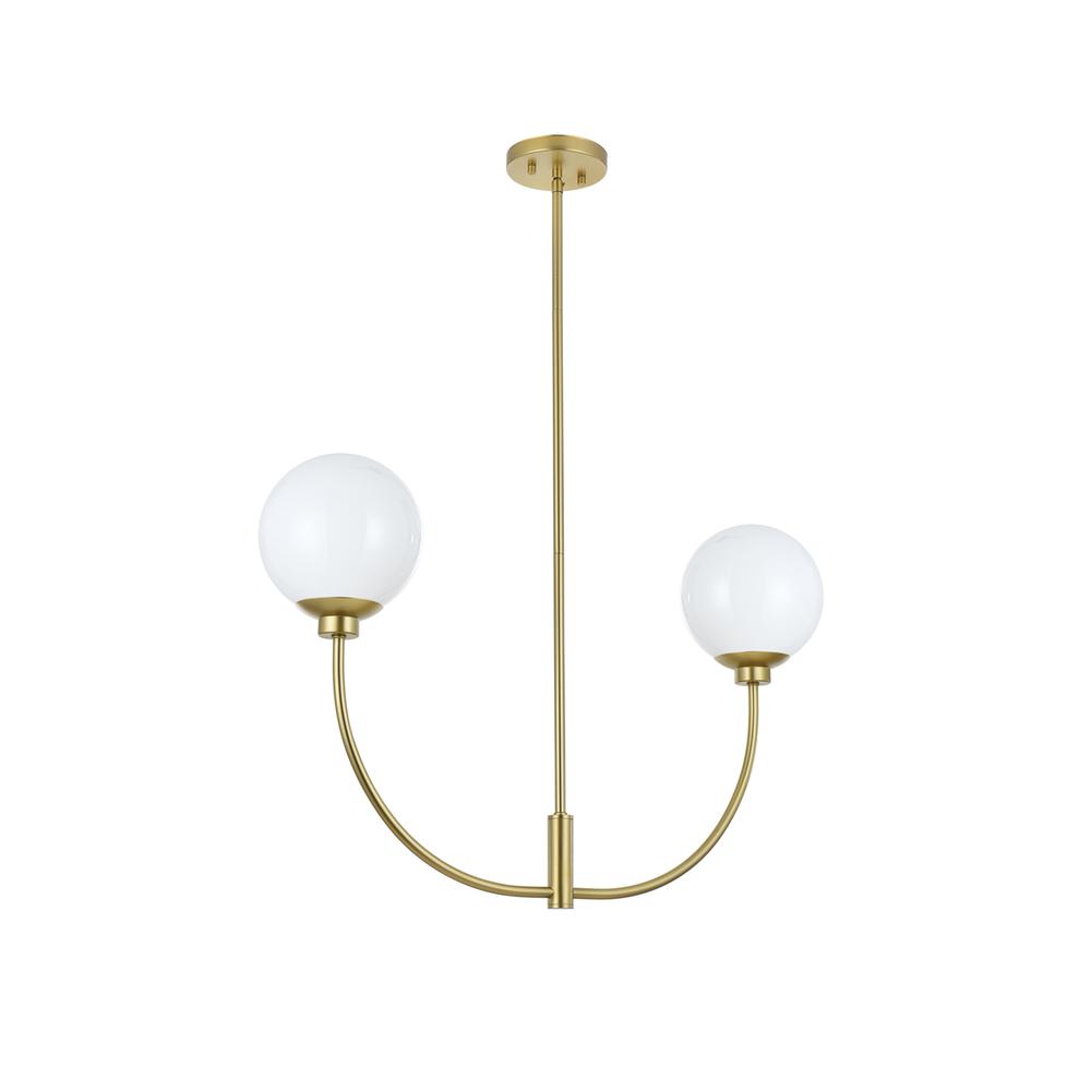 Nyomi 30 inch chandelier in Brass. Picture 6