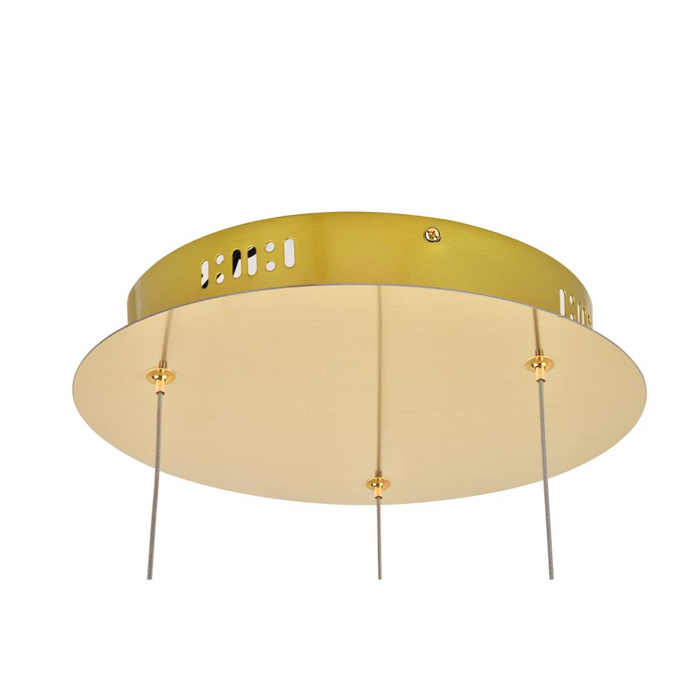Polaris LED light Gold Pendant Clear Crystal. Picture 5