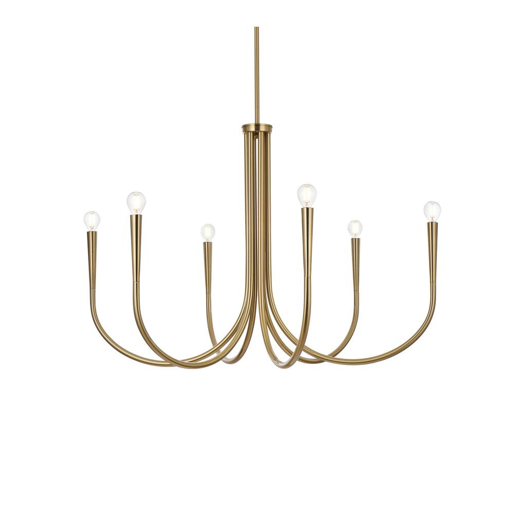 Layne 36 inch chandelier in Gold. Picture 2
